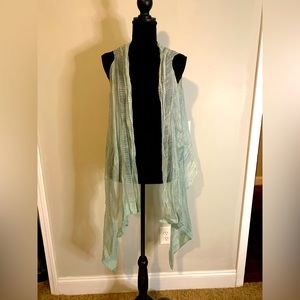 Teal/ Mint Green Linen Shawl Cover